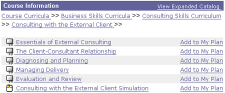 e learning course information